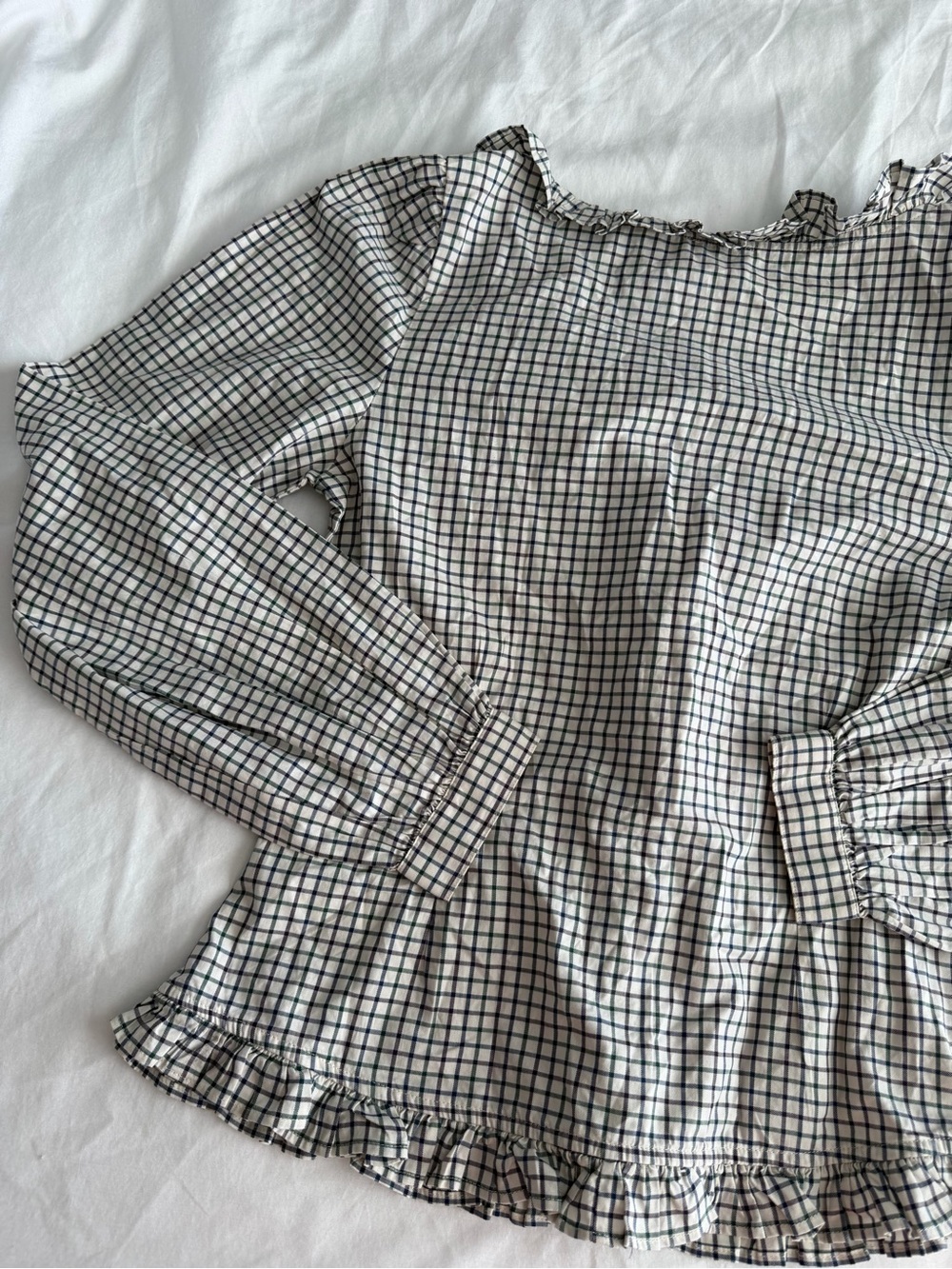 NWT Polo Ralph Lauren Ruffle-Trim Poplin Blouse - 100% Cotton - Picture 14 of 15